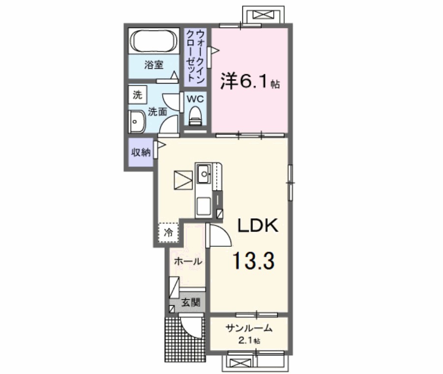 東鴻池町１丁目アパート 間取り図