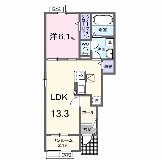 東鴻池町１丁目アパート 間取り図