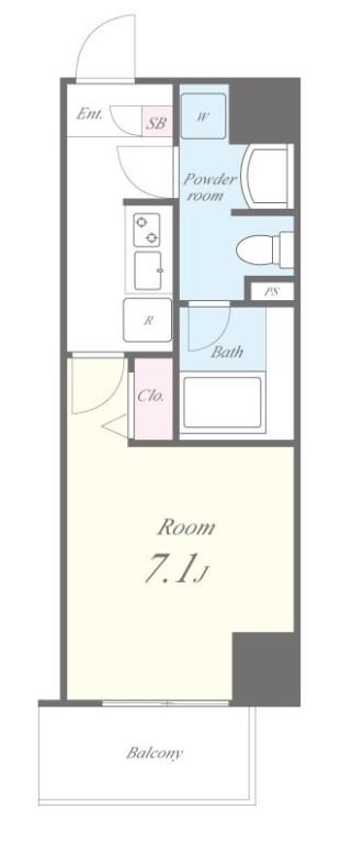 AKASHI ENTERPRISE 604号室 間取り