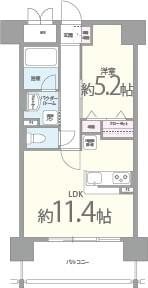 プレメント豊中 1005号室 間取り