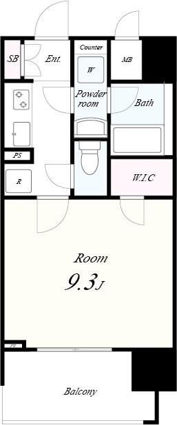 セイワパレス京町堀 1101号室 間取り