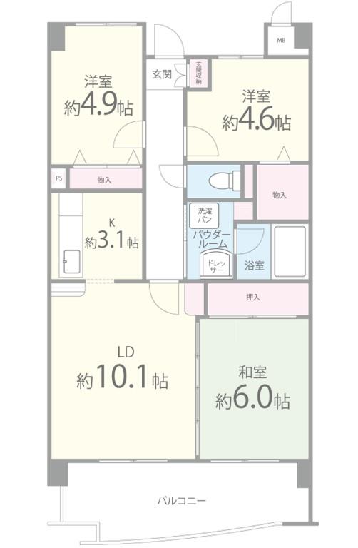 アルブル新石切 間取り図