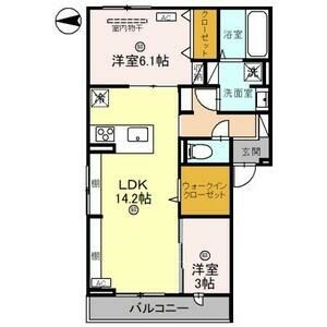 仮称D-ROOM新家2丁目 間取り図