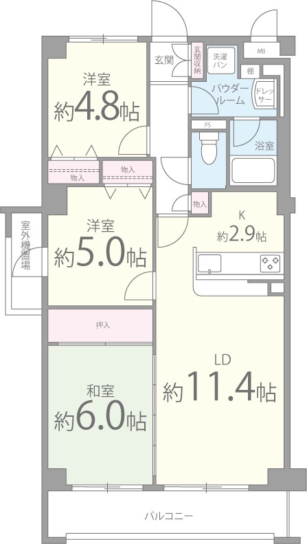 ソシア甲陽 間取り図