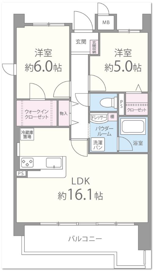 K FLAT 間取り図