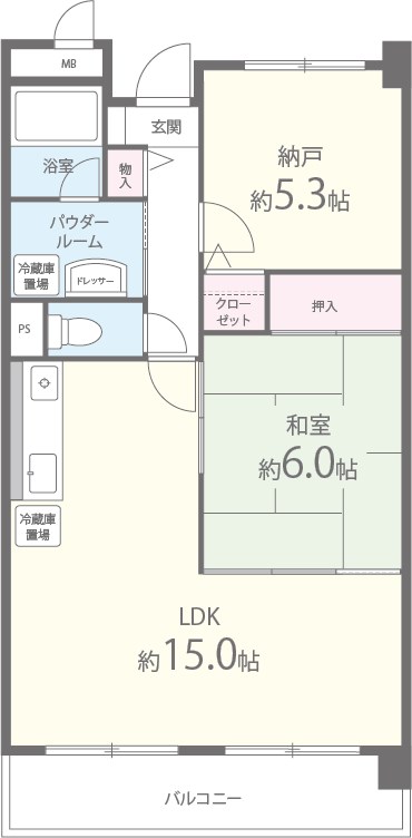 グランシャリオ久米田 間取り図