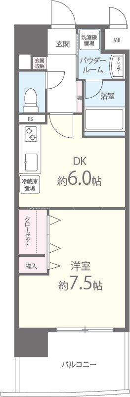 アールパンション高井田 間取り図