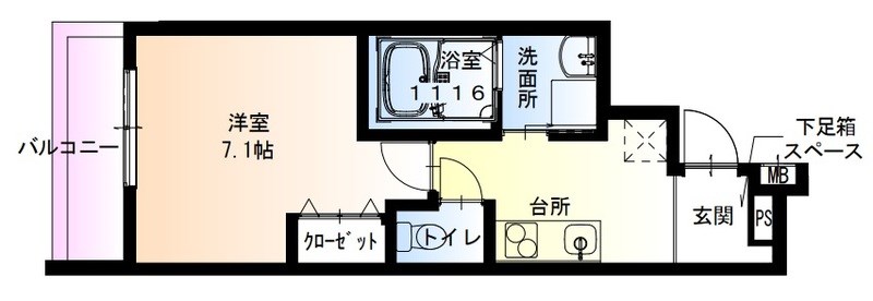 フジパレス長田　ノース 間取り図