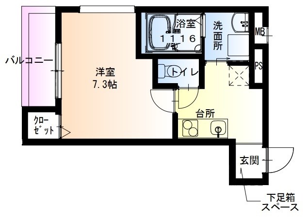 フジパレス長田　ノース 間取り図