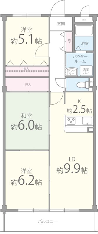 グリーンヒル・あかしあ 間取り図