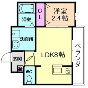 リアコート高井田中央WEST 間取り図