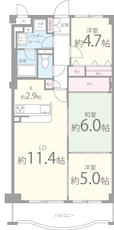 ソシア甲陽 間取り図