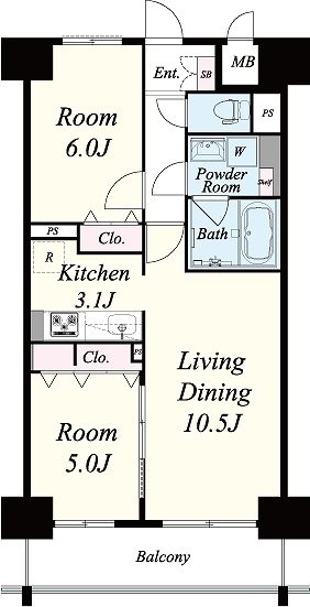 F-TAMATSUKURI 間取り図