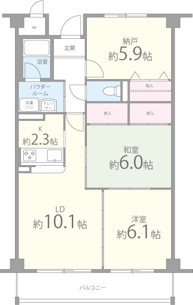 リーブ平田 間取り図