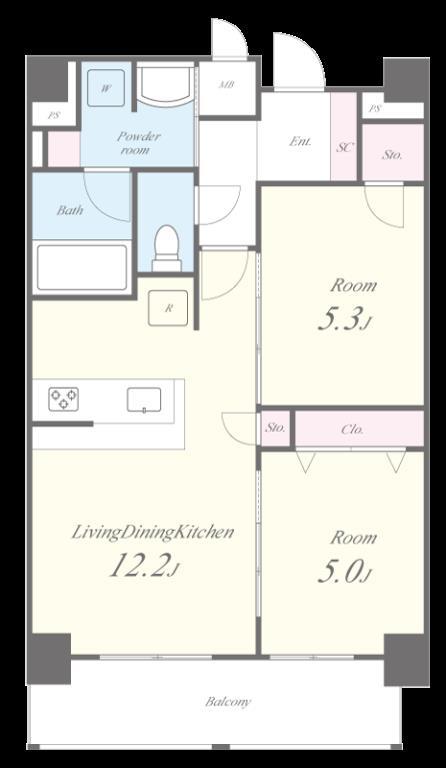 セイワパレス大阪城南 602号室 間取り