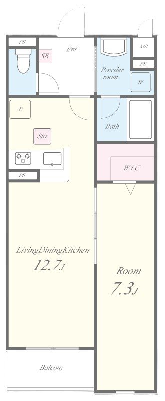 シャルム・ノール浜町 間取り図