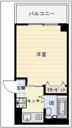 ボンジュール 405号室 間取り