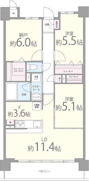 ウエストフィールド 間取り図