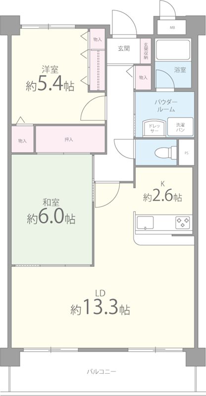 ラポール忍ケ丘 間取り図