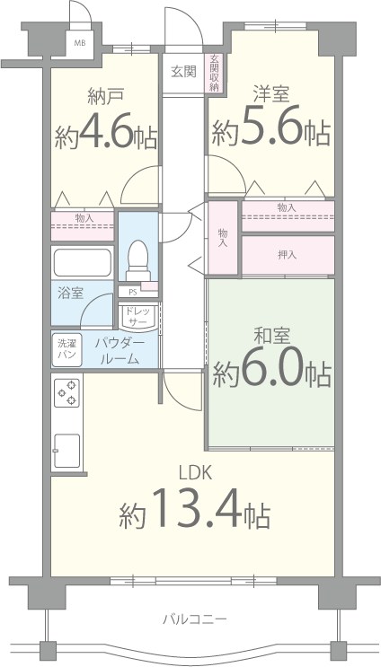 コンフォール東花園 間取り図