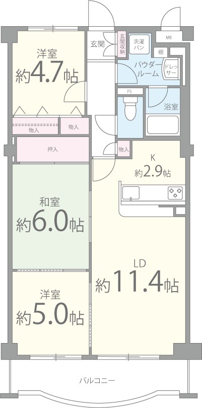 ソシア甲陽 間取り図