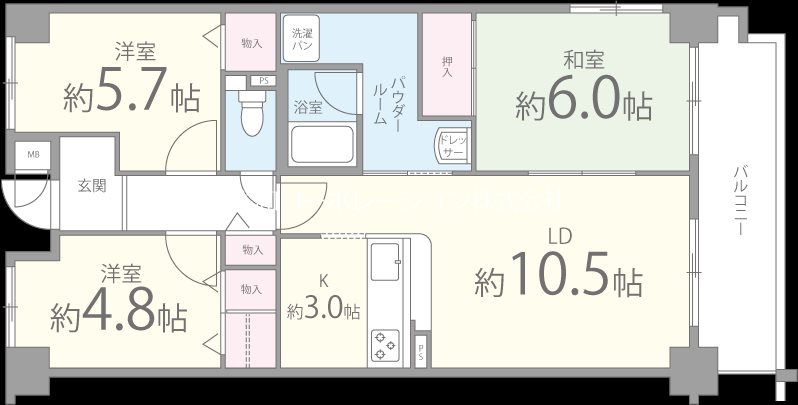コスモス・ミソノ 間取り図