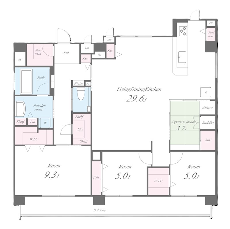 Casa洛南(カーサ洛南) 間取り図