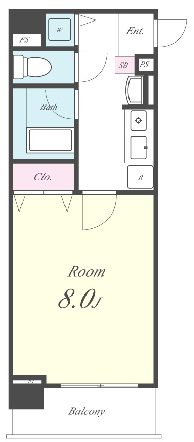 PARK WEST雅 103号室 間取り