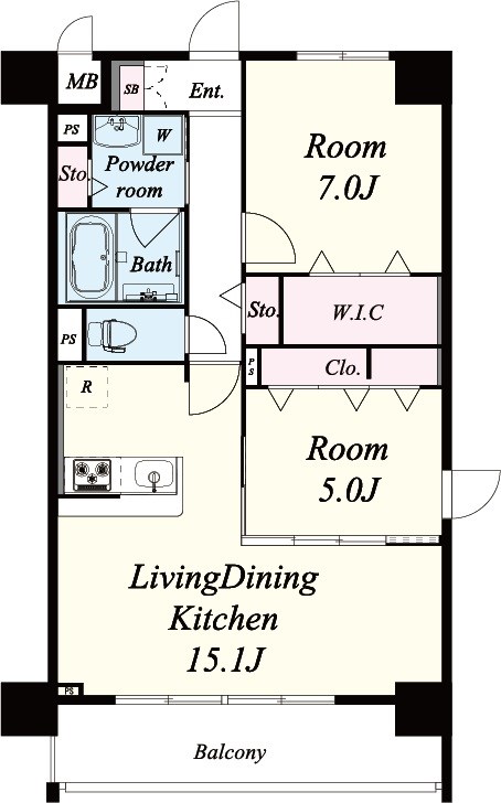ビビアンパレス桜川公園 間取り図