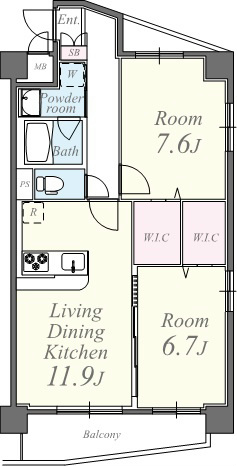 ブルースカイ 間取り図