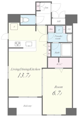 AVENIR東麻布(アヴェニール東麻布) 間取り図