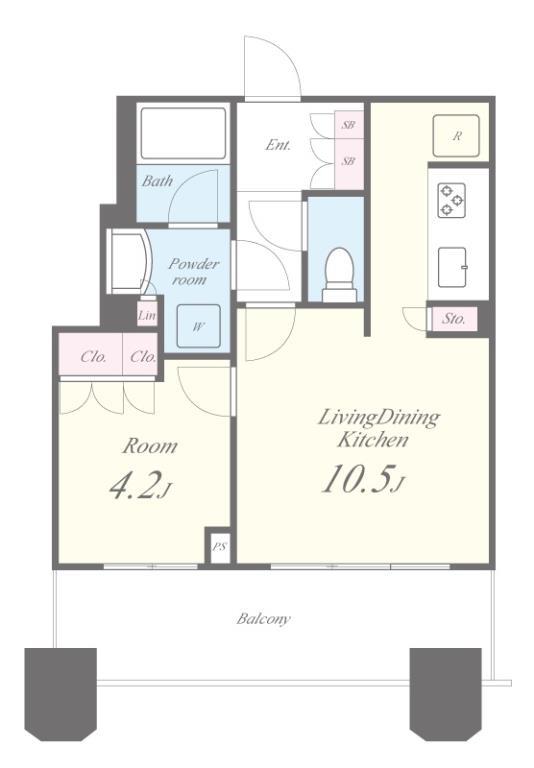 パークタワー勝どきサウス 間取り図