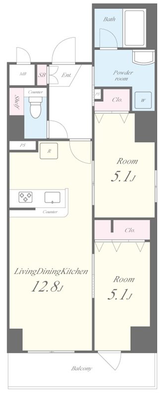 ヒュッゲプラス 間取り図