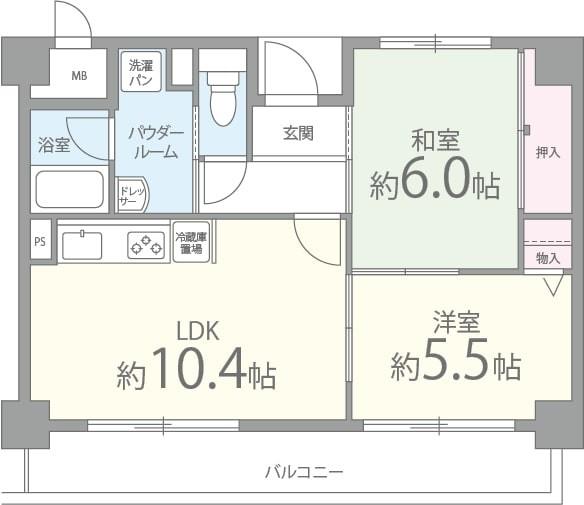 21世紀ペガサスⅢ 402号室 間取り