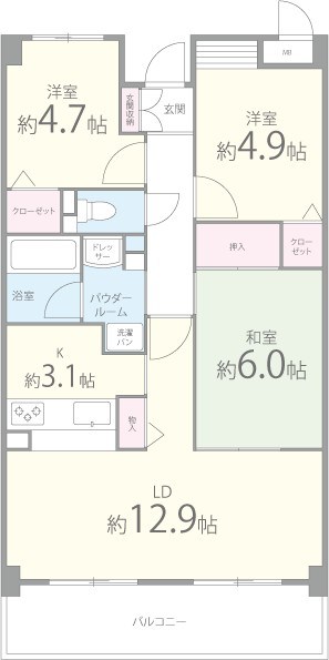 ジャルダン平田 205号室 間取り