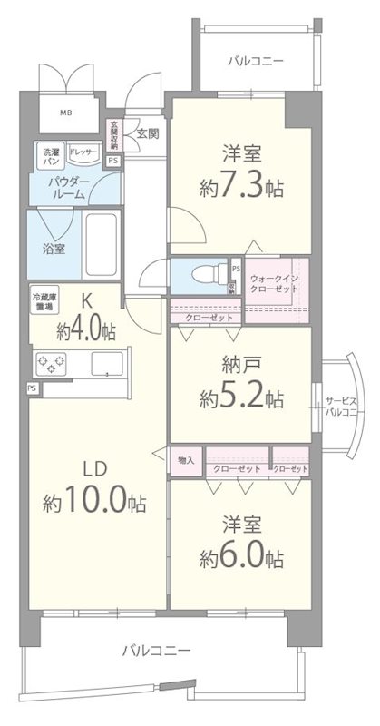 ソレイユセンリ 間取り図