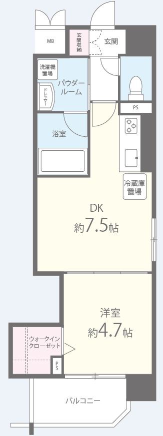 京橋イーストガーデン 間取り図