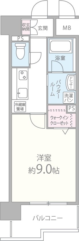 グランドゥール敷津 606号室 間取り