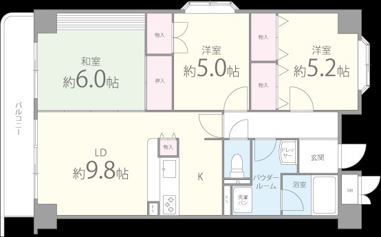 パラッツォドゥエ 間取り図