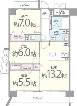 リバーフィールド茨木 間取り図