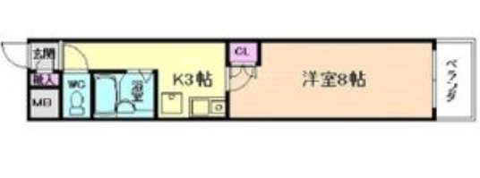 プレステル福島 201号室 間取り