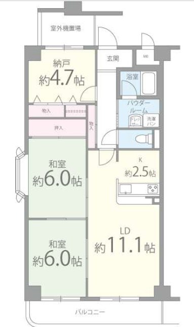 グランドゥール緑ヶ丘 間取り図