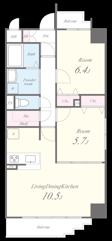 ＣＯＺＹＣＯＵＲＴ（コウジーコート） 間取り図