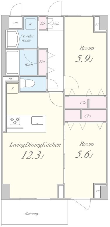 テアトル高尾 間取り図