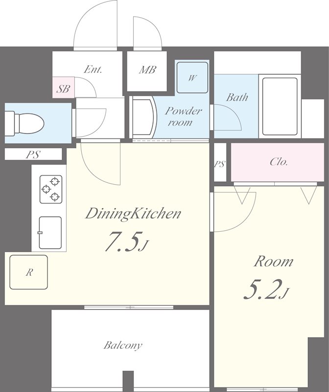 レジデンス　ホクサイ 間取り図