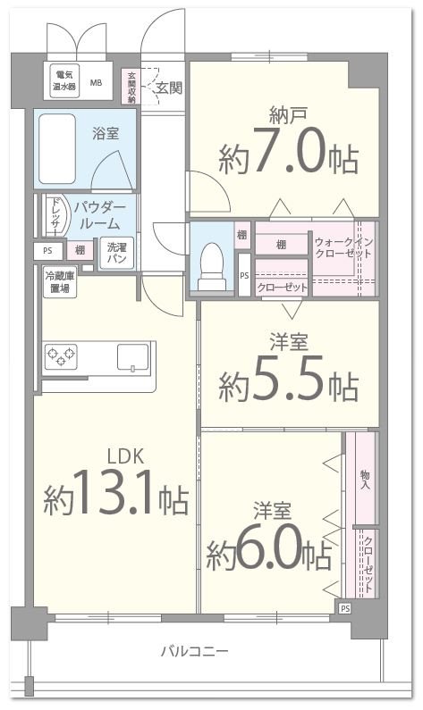 ヴィアーレ佐井寺 間取り図