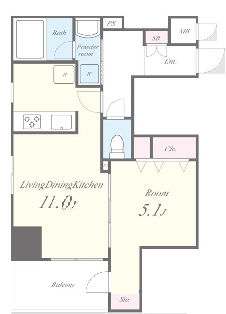 Laurus　武蔵小山（ラウルス武蔵小山） 間取り図