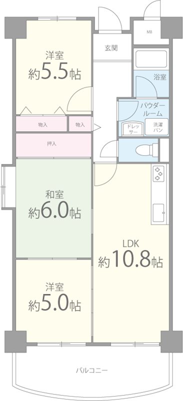 シェモア鶴見緑地 間取り図