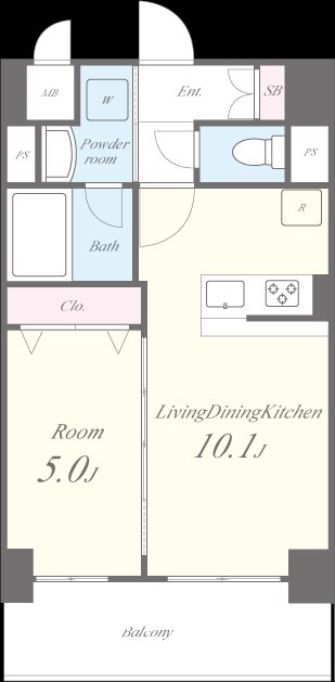 ラフィネ北花田 間取り図