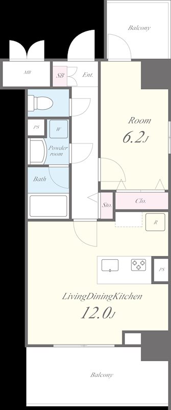 Meanui kinshicho（メアヌイ錦糸町） 間取り図